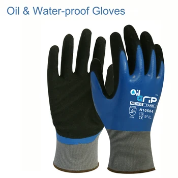 10 Pares de guantes de Nitrilo Completo Sumergido de Protección de Seguridad Guantes de Trabajo de Aceite-prueba Impermeable Jardín Reparación de Guantes