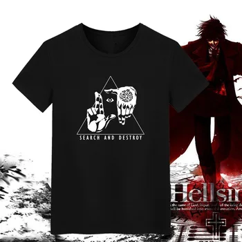 Alta Q Unisex De Anime Cosplay Hellsing Alucard Seras Victoria De Algodón Casual T-Shirt Camiseta Camiseta