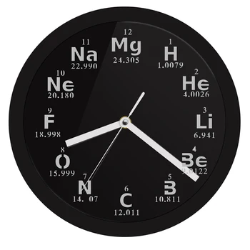 De ciencias Químicas de los Elementos LED Reloj de Pared de la Tabla Periódica el Elemento Reloj de Pared de la Química Ciencia de los Geeks y los Maestros de Regalo