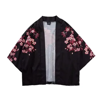 Japonés Kimono De Asia Yukata De Cinco Puntos Superior Kimono De Mangas Para Hombre Y Para Mujer De La Capa Jacke Tradicionales De Oriente Étnico Cardigan Blusa