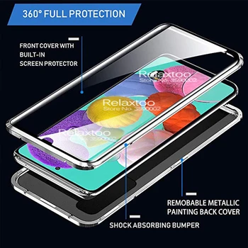 Magnético Flip case Para Samsung Galaxy a51 a515F 2019 a50 m30s a30s a71 a10 a20 a30 a70 Doble cara de Cristal templado Cubierta de Coque