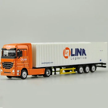 1/87 contenedor contenedor fundido a troquel de la aleación de camión modelo MSC mar Mediterráneo envío vehículo de transporte de los juguetes de regalo de colección de la pantalla