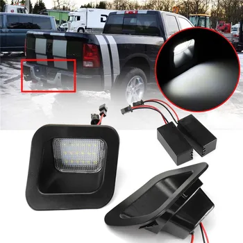 1 Par de LED de la Licencia del vehículo Luces de la matrícula de Blancos Automático de la Iluminación de la Placa de matrícula Luz para Dodge RAM 1500 2500 3500 2003-