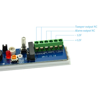 (1 PCS) Inteligente Digital por cable sensor de Vibración de la Alarma de la pared de cristal caja de caso cuadro de shock detector de seguridad de alarma antirrobo