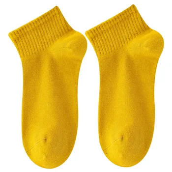 10 pares/paquete corta de algodón de las mujeres calcetines de mujer de moda de color Sólido calcetines de tobillo conjunto femenino de Color Caramelo harajuku kawaii señora calcetín