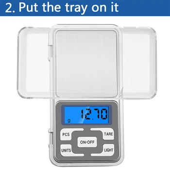 100 g de Electrónica Digital Pocket Escala 0.01 g de Precisión Mini Joyería de la balanza de Retroiluminación Escalas de Seguimiento Ingredientes para la Cocina