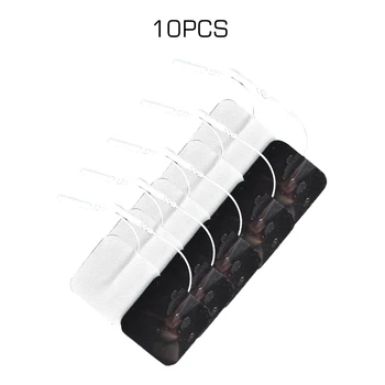 100 Pcs 5x5 cm para 2 mm Tapón Reutilizable Electrodos Tens Electrodos para Nervio del Músculo Estimulador Digital de Fisioterapia Masajeador