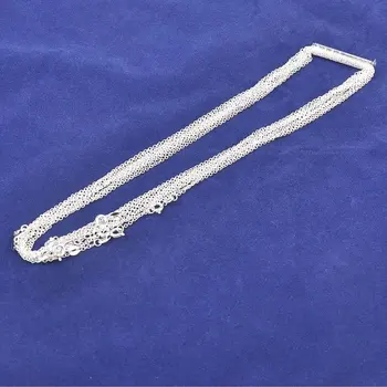 100pcs 18 pulgadas de la Plata Esterlina 925 de la joyería collar de cadena de joyería Super Cool