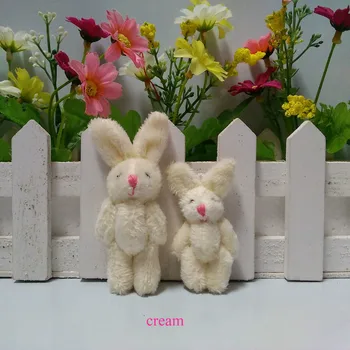 100pcs/lot Mini Conjunta juguetes de peluche de conejo animal para la Boda peluches bicho ursinho de pelucia 6cm de peluche de conejito