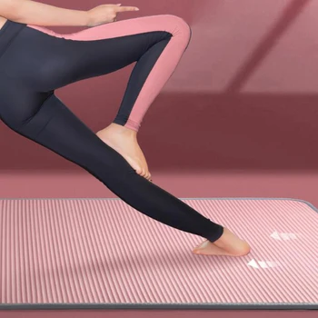 10MM 15MM Estera de Yoga NRB alfombras antideslizantes Para Fitness Extra Grueso de Pilates Gimnasio Ejercicio Almohadillas de Alfombra Estera con Vendas de Yoga Pad XA146+UN