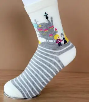10pairs/mucho estilo coreano de la mujer de dibujos animados totoro calcetines de dama casual de moda de la raya de totoro calcetines tamaño libre