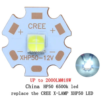 10PCS China XHP50 reemplazar CREE XHP50 Diodo LED Fría whtie 6500k blanco Neutro 4500K LED Emisor de 6V 12V del Coche de la Luz de la Linterna parte