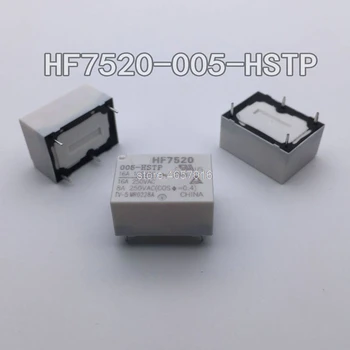 10pcs/lot HF7520-005-HSTP Relé de 5VDC UN grupo de normalmente abierta 4-pin de carga de alta 16A250VAC concha blanca