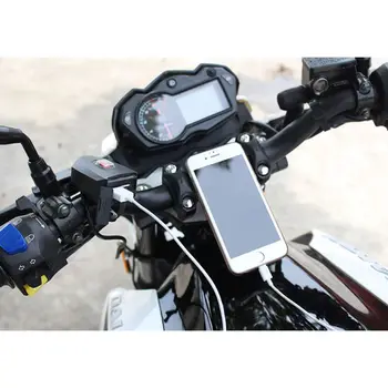 10V-80V Impermeable de la Bicicleta Eléctrica de la Motocicleta del Manillar Dual USB Cargador Adaptador de corriente Con Interruptor DE encendido y APAGADO del Teléfono Móvil de GPS
