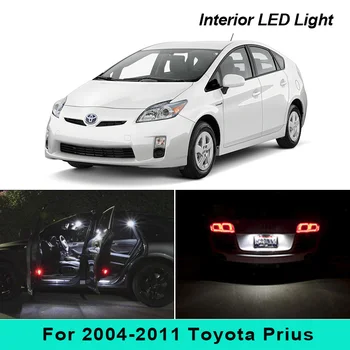11X Libre de Errores LED Blanco de Luz en el Interior del Paquete Kit Para 2004-2011 Toyota Prius Mapa de la Cúpula del Tronco de Licencia de la Luz de la Placa