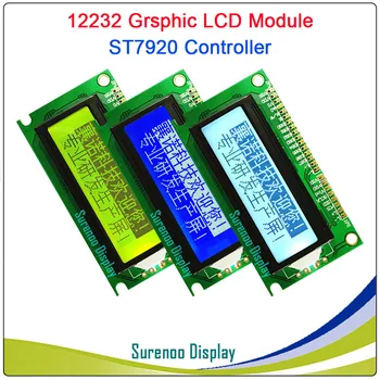 12232 122*32 Serial SPI / Paralelo Gráfico Módulo del LCD de la Pantalla LCM Amarillo Azul Blanco construir-en ST7920/AIP31020