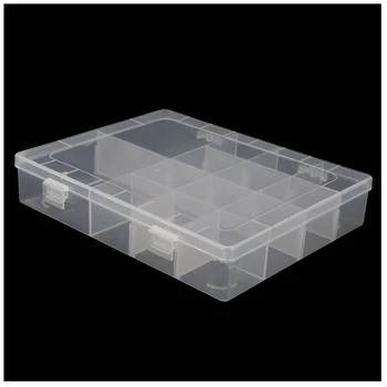 14 Compartimentos de la Caja de Joyería caja de Almacenamiento Ajustable en Plástico