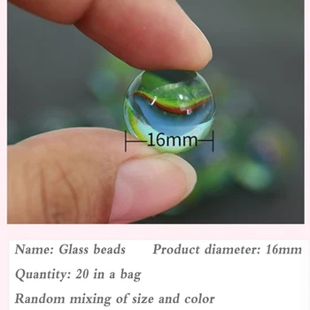 16mm bola de cristal de perlas de vidrio de cristal de huevo de mármol de la máquina especial nostálgico de los niños juguetes de la infancia compañero de juegos