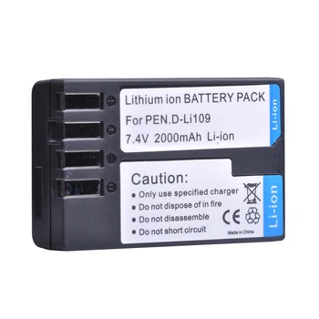 1PC batería de 2000mAH de D-Li109 D Li109 DLi109 Recargable de la Batería de la Cámara para Pentax K-R K-2 KR K2 KR K30 K50 K-30 K-50 K-500 K-500 Bateria