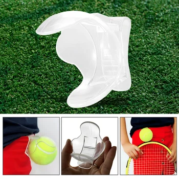 1Pc Transparente Pelota de Tenis pinza de sujeción de Plástico de Entrenamiento de Tenis Titular de Pelota de Tenis Accesorios