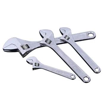 1Pcs 6 8 10 12 15 pulgadas actividad de apertura de la llave ajustable de acero al carbono de Alta calidad industrial de herramientas de mano para