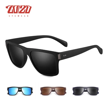 20/20 Brand Classic Polarizado gafas de sol de los Hombres de Marco Negro de Conducción Masculina Gafas de Sol de la Plaza de Gafas de Gafas UV400 Gafas De Sol
