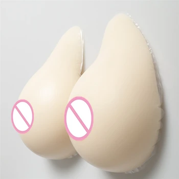 2000g/par Blanco de Silicona Tetas Falsas de Mama Transgénero Mastectomía Gran Mama Artificial Formas Potenciador Clásico de la Curva
