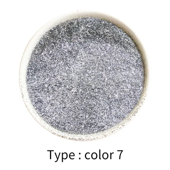 200g de Glitter Polvo de Pigmento Recubrimiento de Plata Brillante de la Pintura en Polvo para Pintar las Uñas Decoración de Coche de Artesanías de Mica en Polvo de Pigmento