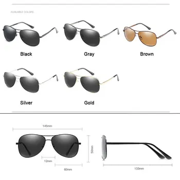 2016 de la Moda de los Hombres y las Mujeres Polarizado Gafas de sol UV400 Protección de la luz Solar Fuerte Polarizar Aleación de Piloto de gafas de sol