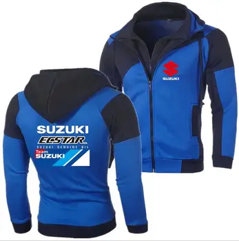 2018 caída Hombres Andrea Iannone 29 Suzuki Equipo ecstar Hombres sudaderas con capucha de Subaru sudaderas Hombres casual hombres sudadera con capucha Azul