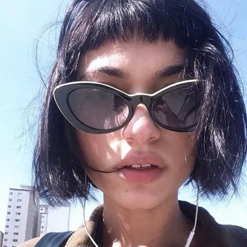 2019 Cateye Gafas de sol de las Mujeres de Lujo de la Marca de Diseñador de la Vendimia Gafas Retro de Ojo de Gato Negro gafas de Sol Mujer Eyewears UV400