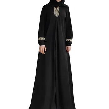 2019 de las NUEVAS Mujeres de gran tamaño de impresión de Abaya Jilbab Musulmán largo vestido casual de kraft vestido 4.13