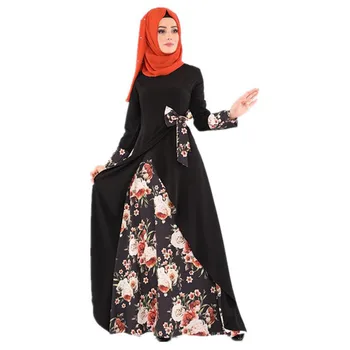 2019 nuevo elegante estilo de moda de las mujeres musulmanas de tamaño más largo abaya S-XXL