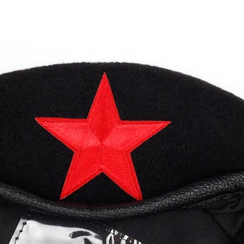 2019new la venta de las Mujeres de Lana Caliente Boina Sombrero gorra con la Estrella Roja de los Hombres de Moda de estilo de la calle sombreros de invierno para mantener el calor tapas