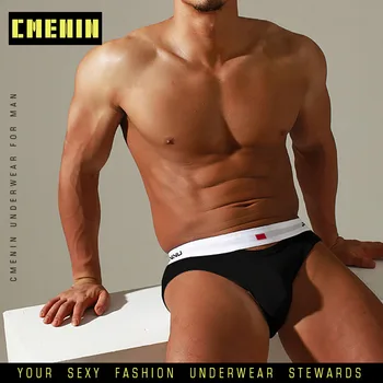 2020 Algodón Nuevos Hombres Gay Sexy Bikini Ropa interior de los Hombres Calzoncillos Carta Suave Escritos de Mens Cortos de Ropa interior de lencería masculina AD7501