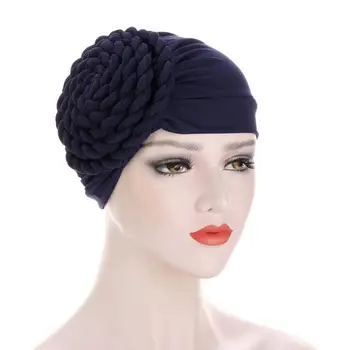 2020 Color Sólido de la India Gorro Turbante Árabe Envolver la Cabeza Bufanda Listo Para usar el Hiyab Sombrero tocado Musulmán las Mujeres Interior Hiyab Tapas