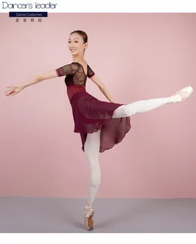 2020 el nuevo ballet adulto de manga corta color del bordado ejercicio de comparación de traje aéreo yoga de formación básica traje de cuerpo de gimnasio traje