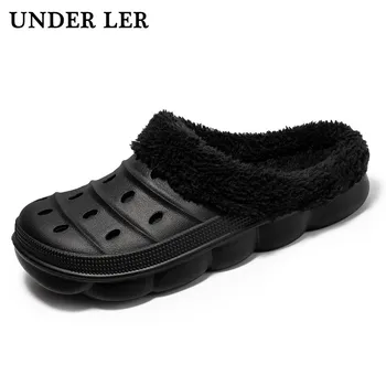 2020 Hombres Sandalias de los Cascos de Invierno Agujero Zapatos Crok Zuecos de Goma de la Muchacha de la PU de los Amantes del Jardín Zapatos Negro Crocse Playa Sandalias Planas de Zapatillas