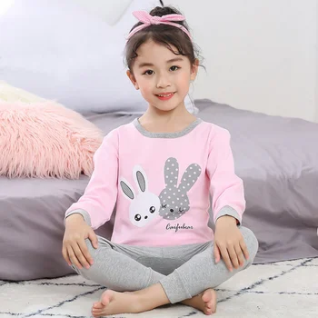 2020 Invierno para Niños del Pijama de manga Larga de los Niños Pijamas de Niños ropa de dormir camiseta+Pantalón Conjuntos de Ropa de Bebé Ropa de Niña Traje de Noche