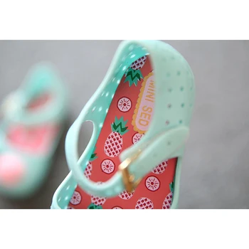 2020 Mini Piña Fruta Agujero de Verano de la Jalea de los Niños Zapatos de la Venta Caliente de la Llanura de la Lluvia de Arranque Bebé Niños Niño Niños Sandalias