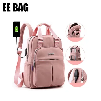 2020 mochila Nueva Escuela femenina bolsas de Niñas Mochilas ordenador Portátil de color Rosa los Hombres de Carga USB Bagpack Para chicos Adolescentes mochila escolar