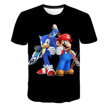 2020 New Kids 3D de dibujos animados Juego de Sonic Impresión camisetas de Disfraces Niños Camiseta de Verano de las Niñas T-shirt Ropa de Niños Camiseta Tops Ropa