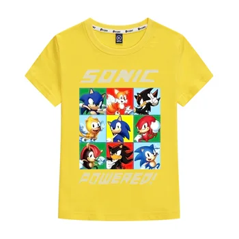 2020 Niños Sonic Le Erizo la Ropa de los Niños y las Niñas de Algodón de Manga Corta T-shirt Niños Unisex de la Moda de Algodón Tops de Regalo para el Niño