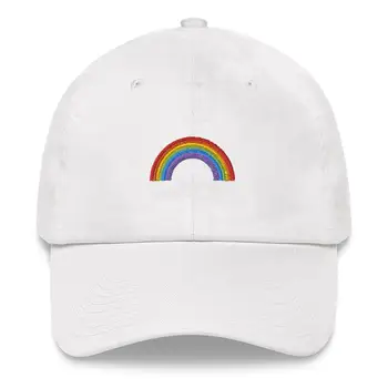 2020 nueva moda arco iris bordado rap papá sombrero de los deportes al aire libre gorra de béisbol de mayorista