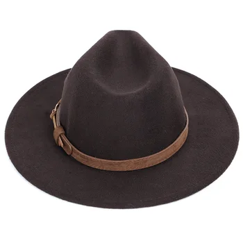 2020 Otoño invierno de lana de los hombres sombreros de las mujeres sombrero de fieltro sombrero de Damas del jazz Macho bombín al aire libre de la vendimia sombreros de gran tamaño