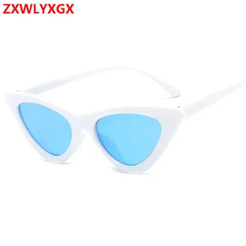 2020 pequeño ojo de gato triángulo lindo sexy retro cat eye gafas de sol mujer, negro, blanco vintage de hoteles de gafas de sol de oculos de sol