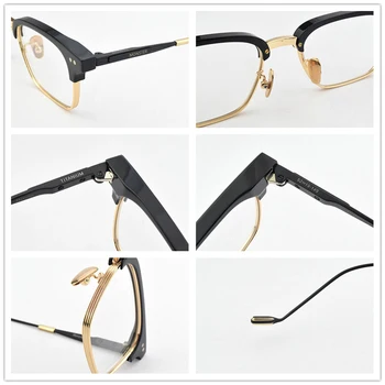 2021 Marca de gafas de titanio marco de los hombres de la miopía de la prescripción de gafas de marcos para las mujeres de corea de la manera del diseño de la Plaza espectáculos