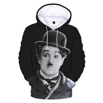 2021 Nuevo Chaplin Sudaderas con capucha de Impresión 3D de la Moda Otoño/Invierno Manga Larga Popular 