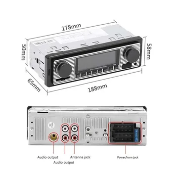 2021 Vintage Bluetooth del Coche Decodificador de la Junta de Radio Inalámbrico Reproductor de MP3 Estéreo Clásico de Audio Estéreo de FM Control Remoto 5V 12V NOSOTROS
