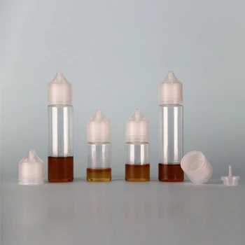 20PCS MASCOTA Vacío Transparente Gotero Botellas de Plástico de Aceite Líquido Recipientes transparentes con color Blanco Translúcido, Tapas